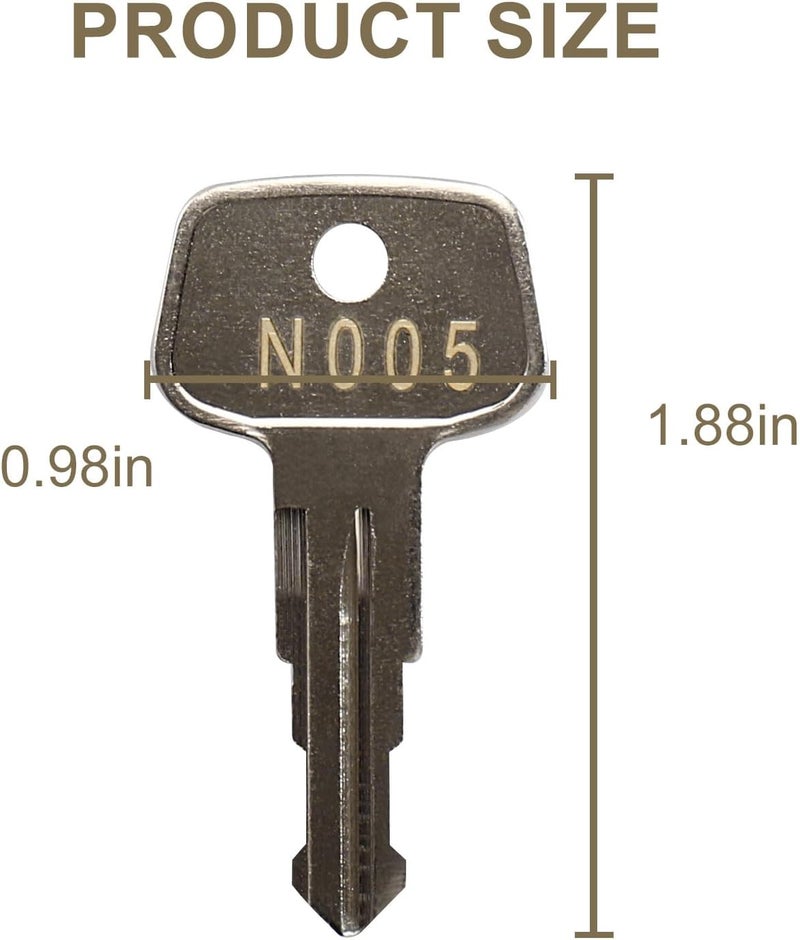 VIDABTE N005 Thule Series Frame Keys, N005 Key Replacement for Thule Ski, Roof, Cargo Box, Carrier Racks and Crossbar [Code N005] - Image 2